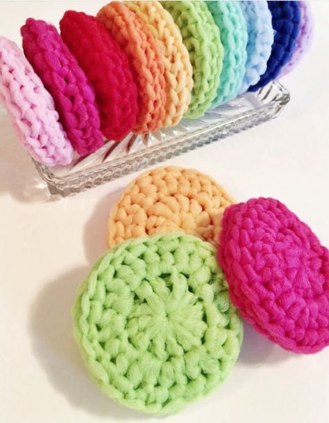 Set of 3 Crochet Dish Scrubbies, Thick Tulle Dish Scrubbies, Pot Scrubbies, Cast Iron Cleaner Scrubber, Gentle on Glass & Car Windshields by MakingSomethingHappy on Etsy https://www.etsy.com/listing/241999996/set-of-3-crochet-dish-scrubbies-thick Crochet Kitchen Scrubbies, Pot Scrubbies, Crocheted Scrubbies, Crochet Dish Scrubbies, Scrubby Yarn Crochet Patterns, Crochet Dish Scrubber, Scrubby Yarn Crochet, Kitchen Scrubbies, Scrubbies Crochet Pattern