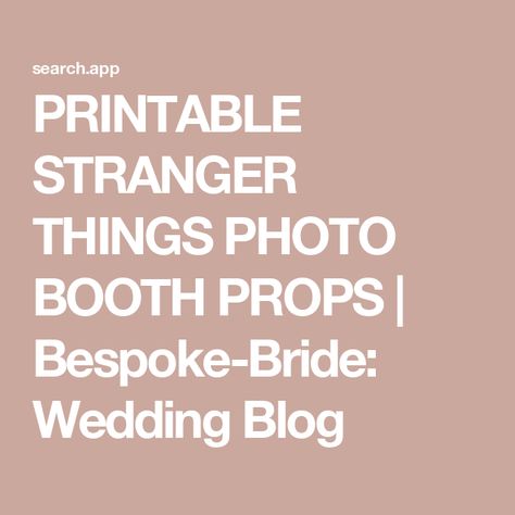 PRINTABLE STRANGER THINGS PHOTO BOOTH PROPS | Bespoke-Bride: Wedding Blog Stranger Things Photo Booth, 80s Photo Booth, Stranger Things Photo, Diy Party Photo Booth, Stranger Things Halloween Party, Diy Photo Booth Props, Halloween Party Photo, Photobooth Props Printable, Stranger Things Halloween