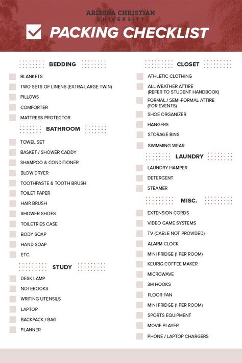 Wondering what to bring to college? Check-out our packing list as you prepare for the school year! First Year University Packing List, Hostel Essential Packing List, College Checklist Freshman Packing Lists, Moving To University Packing Lists, Hostel Essentials Packing Lists For Girls, Keurig Coffee Makers, Shower Shoes, Video Game Systems, Packing Checklist