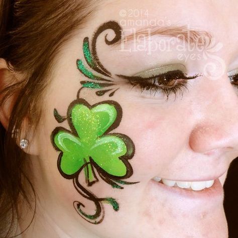 Boy Face Painting, Saint Patricks Day Makeup, St Baldricks, Face Painting Images, Eye Face Painting, Face Painting For Boys, Day Eye Makeup, Face Painting Easy, Face Paint Makeup