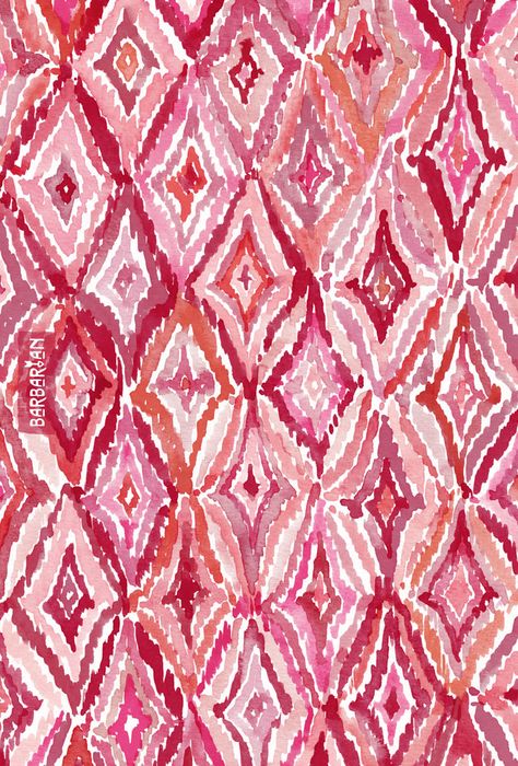 These colorful Moroccan-inspired red diamonds seem to throb in and out, like a heart. #holiday #boho Moroccan Prints Pattern, Boho Prints Pattern, Moroccan Prints, Barbra Ignatiev, Lilly Prints, Red Diamonds, Moroccan Print, Boho Prints, Textile Pattern Design