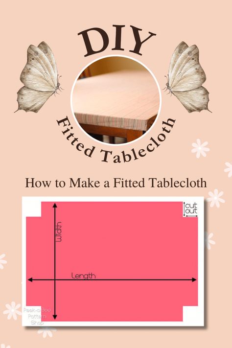 How to Make a Fitted Tablecloth | DIY Fitted Tablecloth Small Table Cover Ideas, Fitted Tablecloth Diy, How To Make A Fitted Tablecloth, Tablecloth Sewing Pattern, Table Cover Diy, Table Cloth Patterns, Crib Sheet Tutorial, Diy Window Frame, Tablecloth Diy