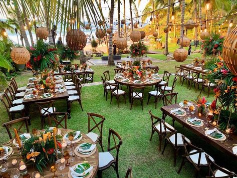 tropical wedding • Instagram Tropical Wedding Reception, Vietnam Wedding, Filipino Wedding, Tropical Wedding Decor, A Royal Affair, Pre Wedding Photoshoot Outfit, Jamaica Wedding, Tropical Boho, Wedding Instagram