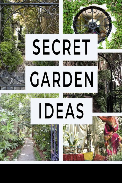 I love these secret garden design ideas. I have always wanted to do something like this in my backyard. Now I have some inspiration for my landscape! #fromhousetohome #secretgarden #gardening #gardenideas #outdoorlivingspace #patiosanddecks #gardenpaths How To Make A Secret Garden, Boho Yard, Secret Garden Ideas, Secret Garden Design, Secret Garden Door, Garden Escape, Charleston Gardens, Boxwood Garden, Miniature Design