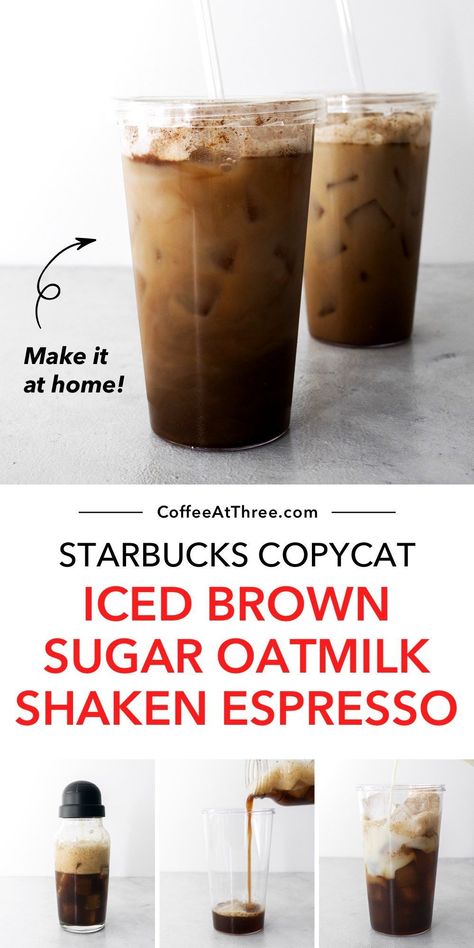 Iced Shaken Espresso, Brown Sugar Oatmilk Shaken Espresso, Caffeinated Drinks, Espresso Drink, Iced Chai Tea Latte, Iced Chai Tea, Breakfast Drinks, Shaken Espresso, Nespresso Recipes