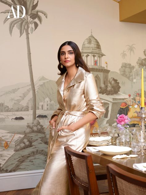 Inside Sonam Kapoor Ahuja's intimate, art-filled London home and studio | Architectural Digest India Rose Uniacke, London Home, Vogue India, Sonam Kapoor, Interior Stylist, Leather Trench Coat, Notting Hill, Celebrity Houses, Bollywood Stars