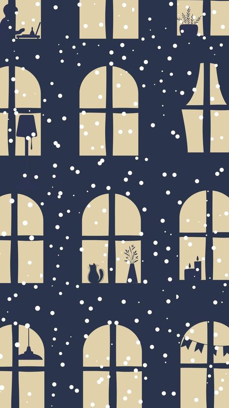 Winter Pattern Illustration, Christmas Wallpaper Cozy, Winter Pattern Wallpaper, Winter Wallpapers Aesthetic Simple, Christmas Lights Pattern, Winter Patterns, Future Wallpaper, Xmas Wallpaper, Love Winter