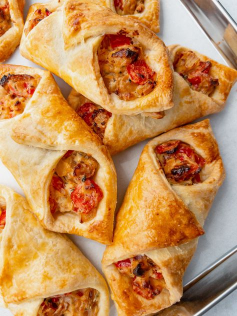 BOURSIN PUFF PASTRY TURNOVERS | FAMILY MEALS Boursin Puff Pastry, Boursin Cheese Appetizer, Appetizer Puff Pastry, Boursin Cheese Appetizers, Puff Pastry Turnovers, Pastry Turnovers, Boursin Recipes, Pesto Bread, Body Care Recipes