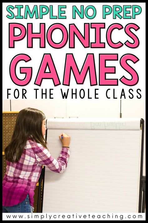 Phonics Group Activities, No Prep Reading Games, Phonics Games For First Grade, Phonics Grade 1 Activities, Scoot Games First Grade, 2nd Grade Phonemic Awareness Activities, Phonics Whiteboard Activities, Whole Class Reading Activities, Whole Group Phonics Games