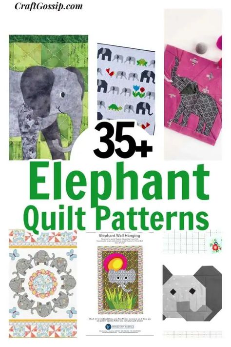 Elephant Paper Piecing, Elephant Quilt Block, Elephant Pumpkin, Symbols Of Wisdom, Elephant Quilts Pattern, Elephant Quilt, Baby Applique, Art Literature, Big Block Quilts