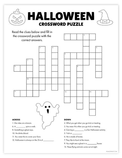 Free Printable Halloween Crossword Puzzle Free Printable Halloween Crossword Puzzles, Halloween Crossword Puzzles For Kids, Halloween Crossword Free Printable, Halloween Puzzles Printables, Halloween Activity Sheets Free Printable, Halloween Word Games, Fall Crossword, Free Halloween Activities, Halloween Sheets