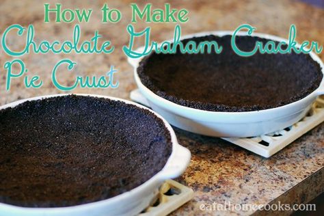 chocolate graham pie crust Choc Graham Cracker Crust, Chocolate Graham Cracker Crust Recipe, Chocolate Cream Pie With Graham Cracker Crust, Pies With Chocolate Graham Cracker Crust, Chocolate Cream Pie Graham Cracker Crust, Chocolate Gram Cracker Crust Pie Recipes, Homemade Banana Cream Pie, Graham Pie, Easy Lemon Pie