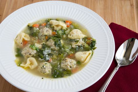 A delicious soup perfect for any occasion my Italian Wedding Soup with Tortellini is a great addition to any table. Just don't forget the crusty bread! Soup With Tortellini, Italian Wedding Soup Recipe, Restaurant Style Recipes, Tortellini Recipes, Wedding Soup, Small Pasta, Delicious Soup Recipes, Fall Soups, Easy Soup Recipes