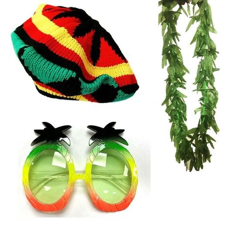 Rasta Party, Pineapple Glasses, Reggae Party, Beer Olympics, Rasta Hat, Reggae Festival, Colourful Clothes, Clothes To Make, Reggae Style