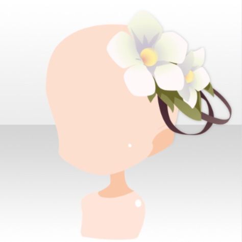 Cute Head Accessories Drawing, Head Accessories Drawing Reference, Anime Head Accessories, Head Accessories Drawing, Upset Face, Accessories Drawing, Flower On Head, Accessory Inspo, Anime Head