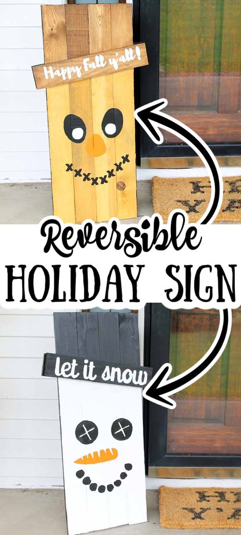 Snowman Signs, Snowman Sign, Signs Diy, Fall Crafts Diy, Autumn Crafts, Holiday Signs, Diy Activities, Seasonal Crafts, Dollar Store Crafts