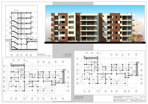 3 Storey Apartment Building Design, Small Commercial Building Plan, Small Apartment Building Plans, Small Apartment Building Design, Commercial Building Plans, Residential Building Plan, Residential Architecture Apartment, Multi Storey Building, Building Design Plan