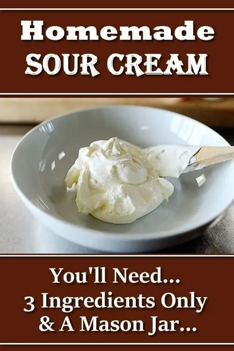 Cheese Recipes Homemade, Make Sour Cream, Cheese Making Recipes, Homemade Sour Cream, Cooking Substitutions, Homemade Pantry, Sour Cream Recipes, Buttermilk Recipes, Homemade Condiments