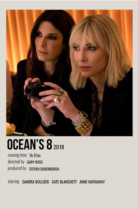 Oceans 8 Polaroid Poster, Oceans Eight Poster, Oceans 8 Movie Poster, Oceans 8 Poster, Oceans 8 Wallpaper, Polaroid Movies, Ocean 8 Movie, Oceans Eight, Polaroid Movie Poster