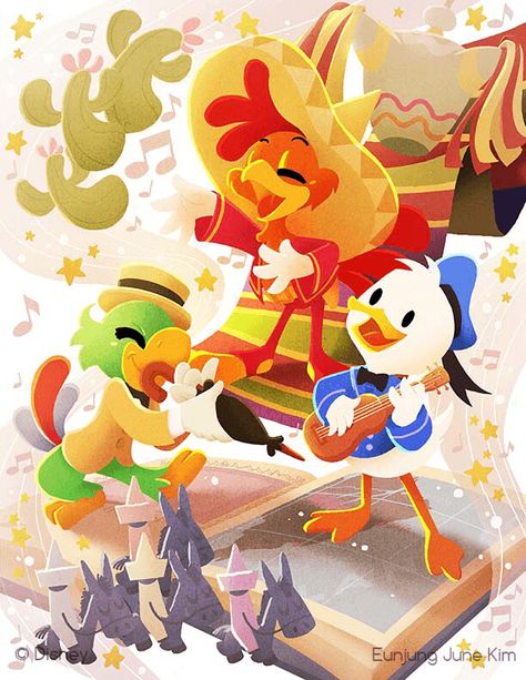 Panchito Pistoles, Library Artwork, The Three Caballeros, Three Caballeros, Darkwing Duck, Disney Duck, Duck Tales, International Festival, Daisy Duck