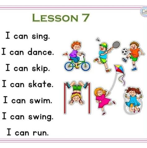 English Reading activity for kids , kindergarten , preschool . English learning activity . lesson English Learning Spoken For Kids, Learn English For Kids Teaching Ideas, Spoken English For Kids, Sentences Kindergarten, Preschool English, English Conversation For Kids, English Poems For Kids, Teach English To Kids, Reading Comprehension For Kids