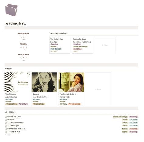 Reading Log Notion resumetemplateword Reading Log Notion Template, Bookish Notion Template, Notion Reading Journal Template, Reading Log Notion, Macbook Costumization, Notion Template Reading List, Notion Reading Journal, Notion Book List, Notion Reading Tracker