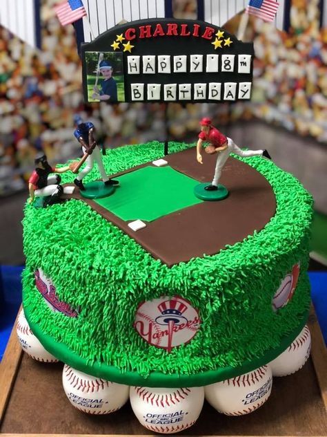 Baseball Diamond Cake, Baseball Field Birthday Cake, Baseball Birthday Cakes For Boys, Baseball Cakes For Boys Birthdays, Baseball Party Cake, Birthday Cake Baseball, Baseball Cake Ideas, Baseball Theme Cake, Baseball Field Cake