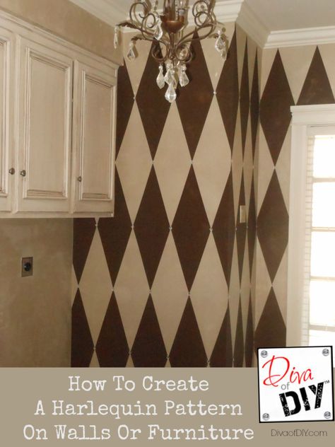 Are you looking to update your home? Use these 10 steps to create a harlequin pattern that you can do on walls or furniture. Harlequin Decor, Red Painted Furniture, 2024 Bathroom, Bedroom Furniture Makeover, Painted Bedroom Furniture, Painted Furniture Colors, Harlequin Pattern, Dressers Makeover, Trendy Furniture