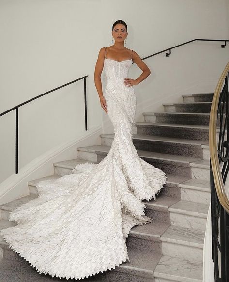 Nicolas Jebran, Long Train Wedding Dress, Dream Wedding Ideas Dresses, Custom Wedding Dress, Wedding Goals, Dreamy Wedding, Wedding Dress Inspiration, Cannes Film Festival, Dream Wedding Dresses