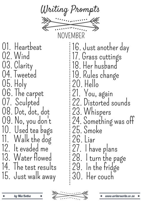 November Writing Prompts | Writers Write January Writing Prompts, November Writing Prompts, November Writing, Songwriting Prompts, January Writing, Writing Prompts Poetry, Poetry Prompts, Writing Prompts For Writers, Writing Exercises