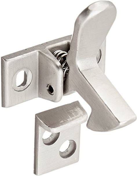 Slide-Co 244691 Cabinet Door Elbow Catch, Satin Nickel Plated - Door Hardware - Amazon.com Cabinet Latches, Grill Gate Design, Pvc Pipe Crafts, Cabinet Latch, Gate Latch, Door Catches, Metal Working Projects, Door Gate Design, Door Upgrade