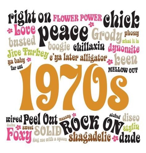 Hippy Designs, 60s Party Themes, 70s Quotes, Class Reunion Planning, Groovy Quote, 70s Party Theme, Groovy Rainbow, Designs Stickers, 60s Hippie