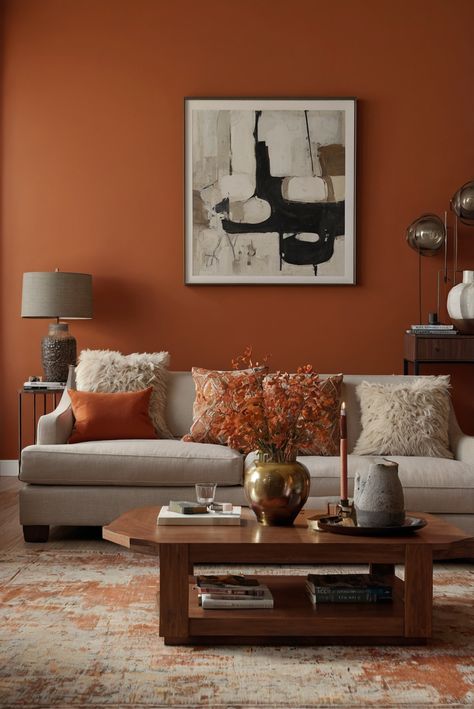 Ready to spice up your walls with the bold and fiery Hot Spice (BM 2170-30) paint color? Discover the daily routine of an interior designer's spicy decor picks for 2024! #Ad #homedecor #homedesign #wallpaints2024 #Painthome #interiorarchitecture Wall Colors Green Living Room Colors
Bright Living Room Colors
Apartment Renovation
Living room Remodeling
Modern Paint Colors
2024 Bold Dining Room Paint Colors, Burnt Orange Living Room Walls, Orange Living Room Walls, Bright Living Room Colors, Colorful Living Room Bright, Warm Living Room Colors, Renovation Living Room, Paint Colors 2024, Burnt Orange Living Room