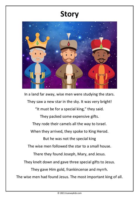 Christmas Bible Stories For Kids, Christmas Story Bible Reading, Christmas Story For Preschoolers, Christmas Stories For Kids Printable, Story Of Christmas For Kids, The Christmas Story For Kids, Wandering Wisemen Ideas, Nativity Story For Kids Free Printable, Christmas Story For Kids