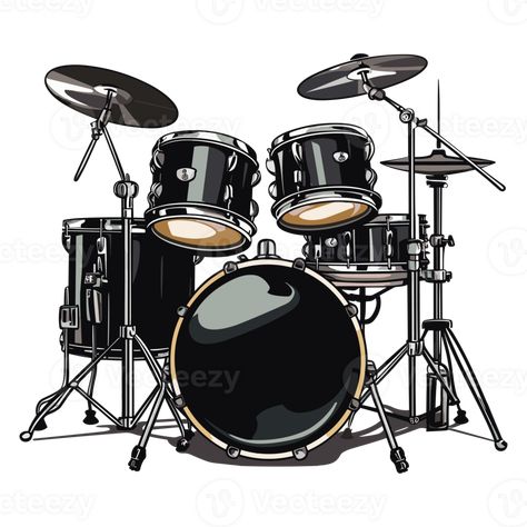 drum set kit musical instruments illustration Drum Kit Illustration, Drum Set Illustration, Drum Set Drawing, Drums Illustration, Musical Instruments Illustration, Drum Clipart, Musical Instruments Art, Drum Illustration, Drums Set