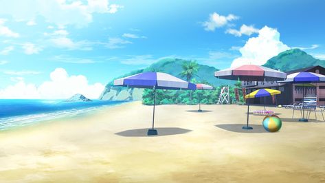 Gacha Sea Background, Beach Anime Aesthetic, Gacha Beach Background, Beach Anime Background, Anime Beach Background, Beach Backgrounds For Editing, Anime Beach Art, Anime Summer Beach, Beach Backgrounds