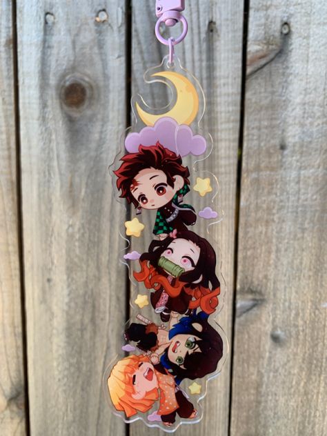 Tanjiro Kamado, Nezuko, Inosuke Hashibira, Zenitsu, Hashira, Demon Slayer, KNY, Kimetsu no Yaiba, art, drawing, fanart, acrylic charm, charm, keychain, acrylic keychain, small business, art business, stickers, kawaii, cute, chibi, japanese,anime Chibi Acrylic Charms, Demon Slayer Gift Ideas, Demon Slayer Keychain, Nezuko Keychain, Anime Things To Buy, Kny Stickers, Keychain Small Business, Inosuke And Zenitsu, Chibi Demon Slayer