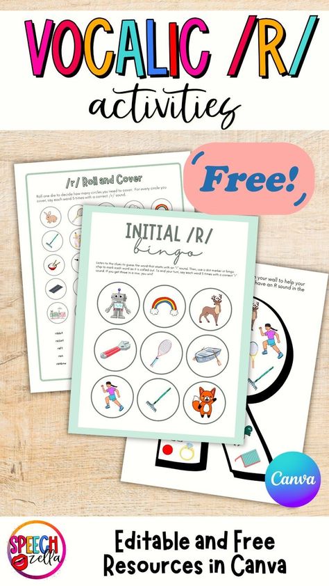 Looking to enhance your speech therapy sessions? Check out these free, editable vocalic /r worksheets and activities, along with printables and posters! Perfect for articulation therapy, our resources will make your job easier and more engaging for your clients. Speech Therapy Posters, Vocalic R, Articulation Therapy Activities, Speech Therapy Activities Language, Articulation Worksheets, Speech Therapy Worksheets, Silly Sentences, Language Therapy Activities, Social Skills Groups