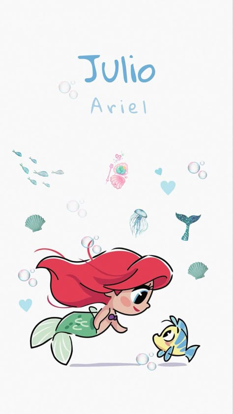 Disney Wallpaper Ariel, Hello Barbie, Disney Doodles, Mermaid Theme Birthday Party, Princess Theme Birthday Party, Wallpaper Iphone Boho, Mermaid Wallpapers, Kawaii Disney, Disney Up