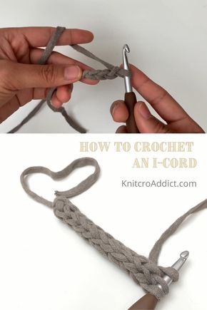 Karpet Perca, Tassen Hanger, Cordon Crochet, Projek Mengait, Crochet I Cord, Simpul Makrame, Háčkované Lemy, Crochet Cord, Crochet Bag Tutorials