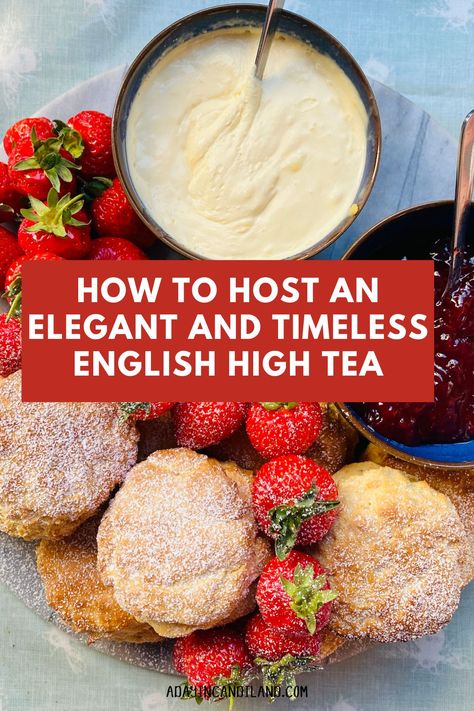 Are you looking for a fun and sophisticated way to entertain your friends? Look no further than hosting an English High Tea! English High Tea is a tradition that originated in England. Enjoy a selection of tea, sandwiches, scones, and pastries served in the late afternoon. English Tea Menu Ideas, What To Serve With Scones, How To Host A High Tea Party, Scones High Tea, High Tea Ideas, High Tea At Home, Country Tea Party, English High Tea, Afternoon High Tea