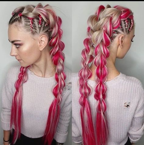 Rave Hairstyles Braids, Edc Hair, Festival Hair Braids, Rave Hairstyles, Rave Braids, Festival Braids, Boosting Confidence, Rave Hair, Hair Extensions For Short Hair