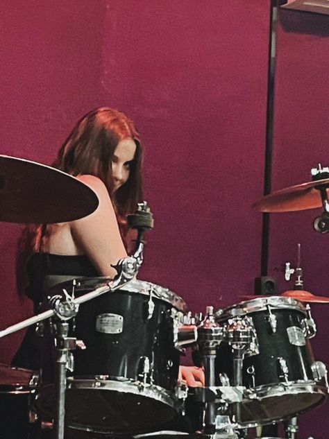 Drummers Girlfriend Aesthetic, Drummer Girlfriend Aesthetic, Drum Girl Aesthetic, Girl Drummer Aesthetic, Drummer Boyfriend Aesthetic, Band Astethic, Drummer Girl Aesthetic, Band Aesthetic Rock, Punk Band Aesthetic