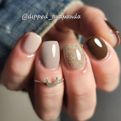 Amanda (@dipped_byamanda) • Instagram photos and videos Fall Palette Nails, Dip Manicure, Brown Nail, Nail Dip Powder, Dip Nails, Nail Dip, Dark Chocolate Brown, Nail Length, Dip Powder Nails