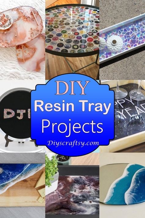 24 DIY Resin Tray Projects - How To Make a Resin Tray Resin Trivets Diy, Practical Resin Crafts, Art With Resin Ideas, Diy Epoxy Resin Jewelry Making, Epoxy Resin Serving Tray Diy, Resin In Wood Tray, Epoxy Resin Hot Plate, Resin Tray Design Ideas, Simple Epoxy Resin Projects