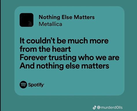 Nothing Else Matters Lyrics, Fade To Black Metallica, Metallica Lyrics, Regrets And Mistakes, Random Lyrics, Zatanna Zatara, Metal Songs, Music Things, Nothing Else Matters