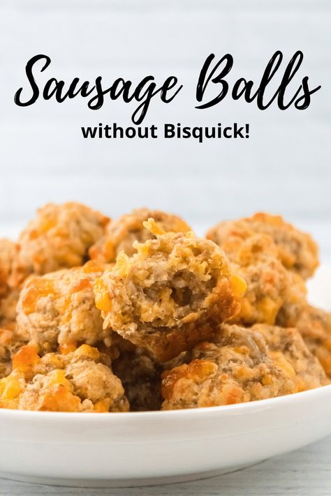 Sausage Balls Without Bisquick Or Flour, Homemade Sausage Balls No Bisquick, His Quick Sausage Balls, Sausage Balls No Bisquick Easy Recipes, Sausage Cheese Balls Without Bisquick, Sausage Balls From Scratch, Cream Cheese Sausage Balls No Bisquick, Sausage Balls Gluten Free, Maple Sausage Balls