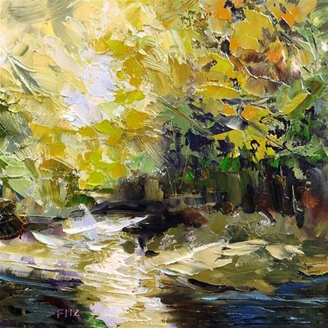 Jenne Fitzgerald, Impasto Landscape, Landscape Study, Palette Knife Painting, Knife Painting, Daily Painting, Abstract Landscape Painting, Daily Paintworks, Palette Knife