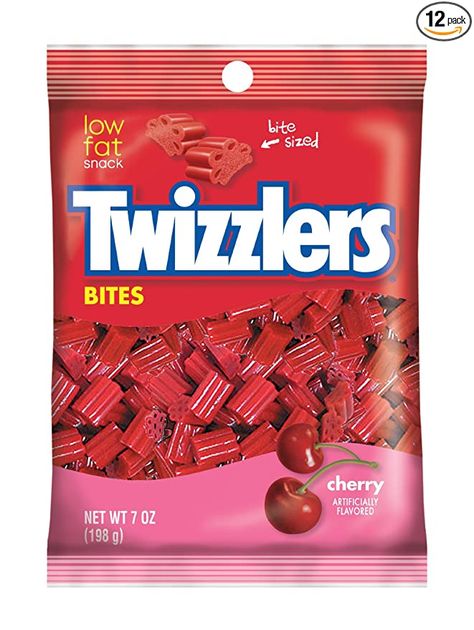 Cherry Bites, Car Snacks, Fruity Snacks, Low Fat Snacks, Licorice Candy, Bite Size Snacks, Candy Drinks, Movie Snacks, Cherry Candy