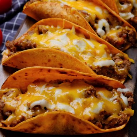 Baked Corn Tortilla Tacos, Oven Baked Tacos Corn Tortillas, Baked Chicken Tacos Oven, Crispy Tacos In Oven, Crispy Baked Tacos, Tortilla Taco Bake, Oven Baked Corn, Corn Tortillas Tacos, Oven Baked Tacos